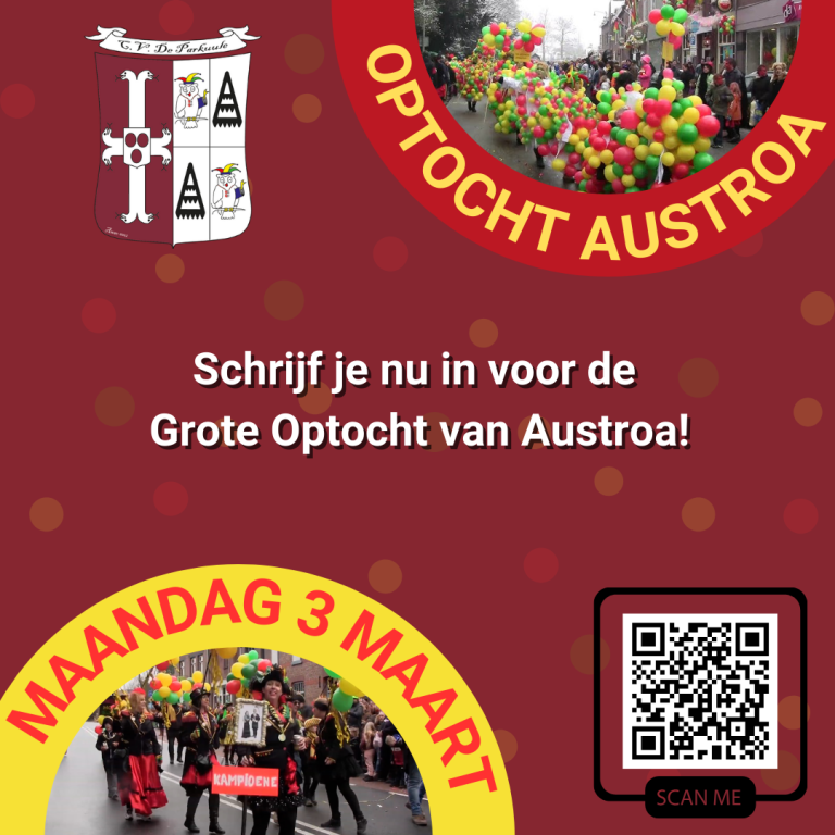 Schrijf je nu in voor de Carnavalsoptocht van Amstenrade op 3 maart 2025!